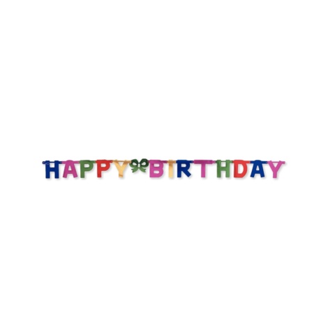 Creative Converting Large Jointed Banner - Happy Birthday