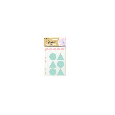 Artwrap Party Stickers - Pink Teal And White Sticker Sheets