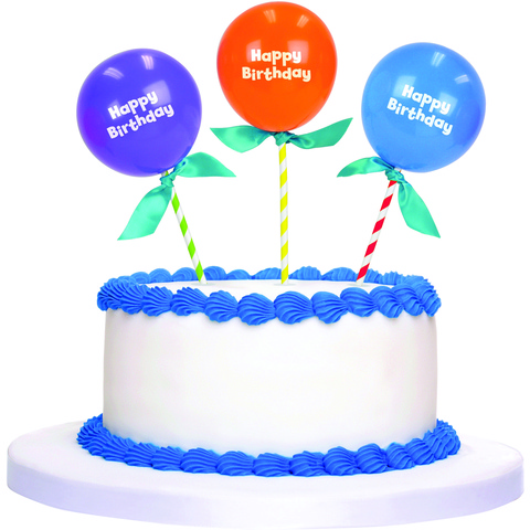Artwrap Party Balloon Cake Topper - Happy Birthday