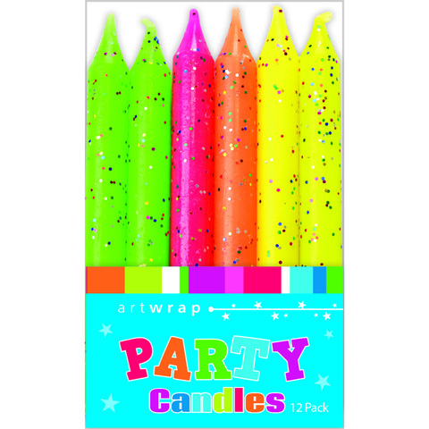 Artwrap Party Candles - Neon Glitter
