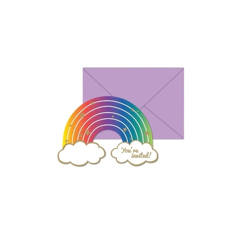Artwrap Party Invitations - Rainbow