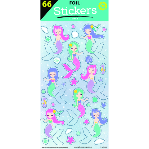 Artwrap Party Stickers - Mermaids