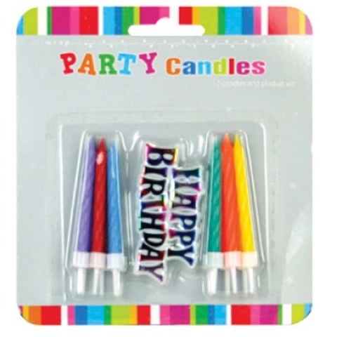 Artwrap Party Candles - Happy Birthday
