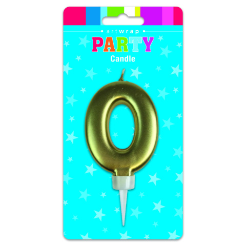 Artwrap Jumbo Party Gold Candle - 0