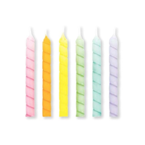 Creative Converting Large Pastel Spiral Candles