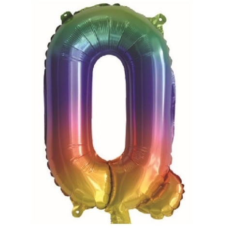 Artwrap 35cm Rainbow Party Foil Balloons - Letter Q