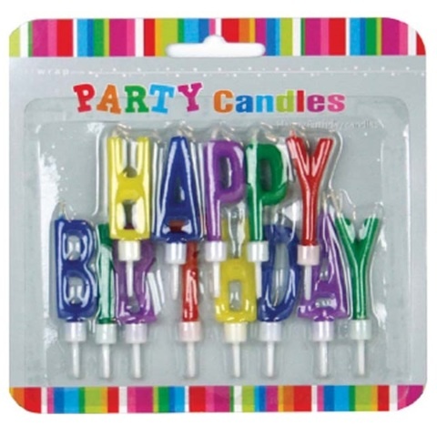 Artwrap Party Candles - Shape-Cut Happy Birthday