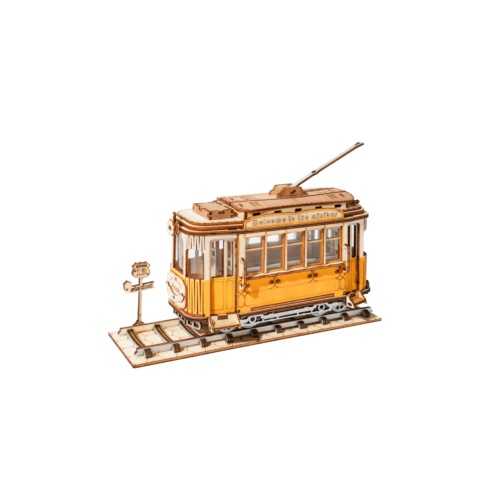 Robotime Wooden Laser Cutting Puzzle - Tramcar