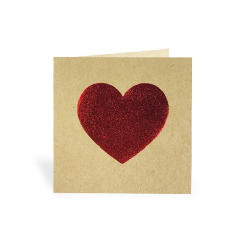 THE AEIOU Good Kraft Gift Tag - Hearts