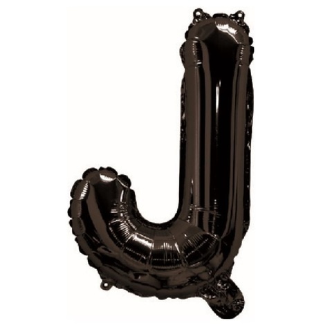 Artwrap 35cm Black Party Foil Balloons - Letter J