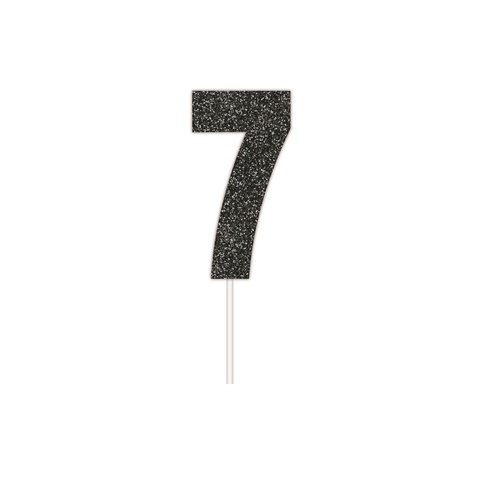 Artwrap Black Party Cake Toppers - Number 7