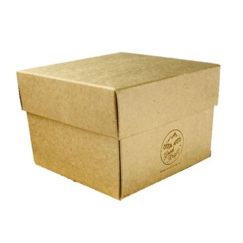 AEIOU Good Kraft Small Square Storage Box - Brown