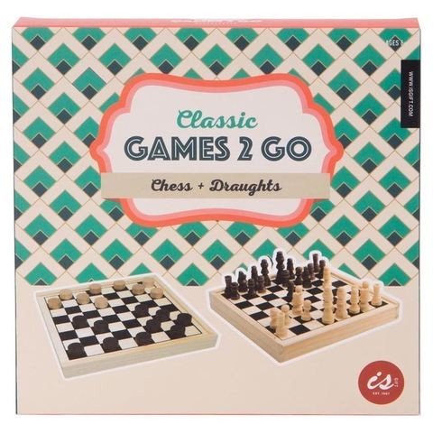 IS Gifts Classic Games 2 Go Chess  Draughts