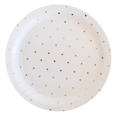 Illume Gold Dots 9 inch Paper Plates