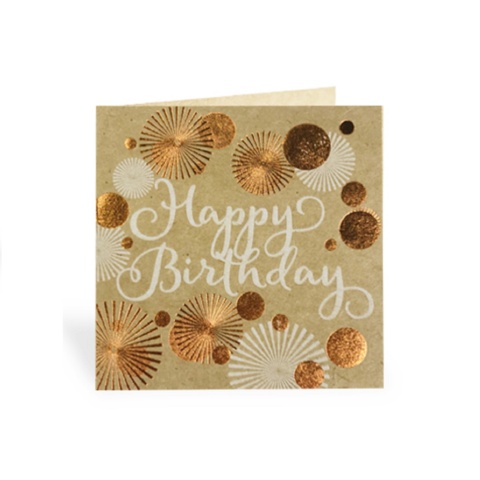 THE AEIOU Good Kraft Gift Tag - Happy Birthday