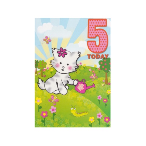 Piccadily Birthday Card - 5th Birthday Girl
