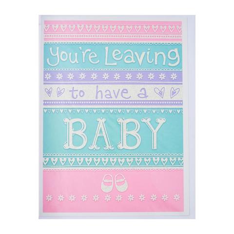 Piccadilly Farewell Card - Youre Leaving to have a BABY