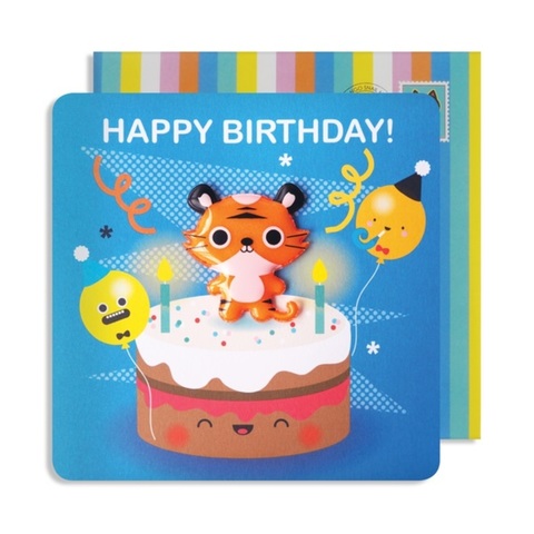 Pango Jelly Magnet Tiger Birthday Card
