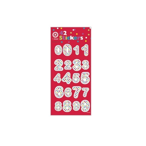 Artwrap Party Stickers - Numbers Polka Dot