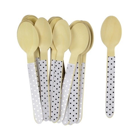 Sambellina Silver Foil Dot Wooden Spoons