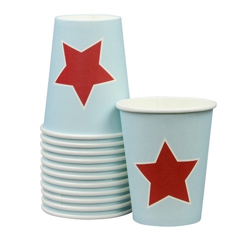 Sambellina Blue with Red Star 9oz Cups