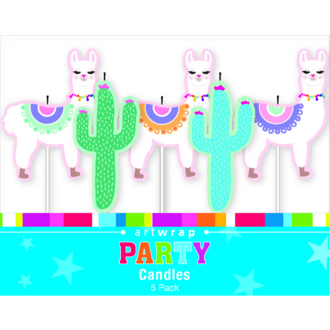 Artwrap Party 5 Pick Candle - Llama