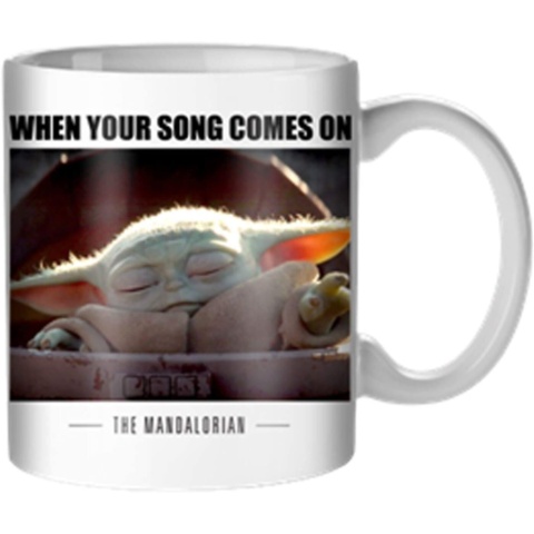 Silver Buffalo Star Wars The Mandalorian Song Comes On 20 oz Mug