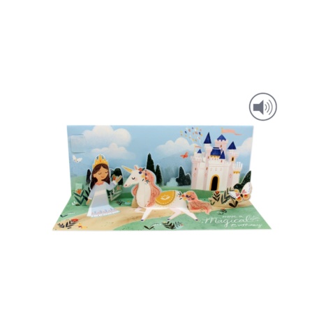 Up With Paper Panoramics Pop Up Greeting Card - Princess