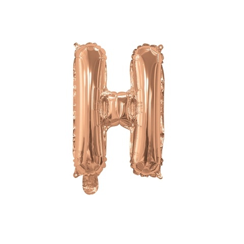 Artwrap 35 Cm Rose Gold Party Foil Balloon - Letter H