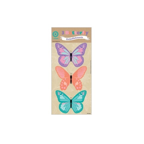 Artwrap Party Sticker Embellishments - Butterfly