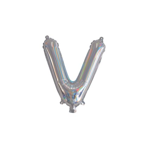 IG Design Group  35cm Iridescent Foil Balloon - Alphabet  V
